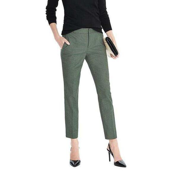Banana Republic Pants - Banana Republic Avery Women's Casual Pants Green Straight Leg Size 4P‎ #W 25